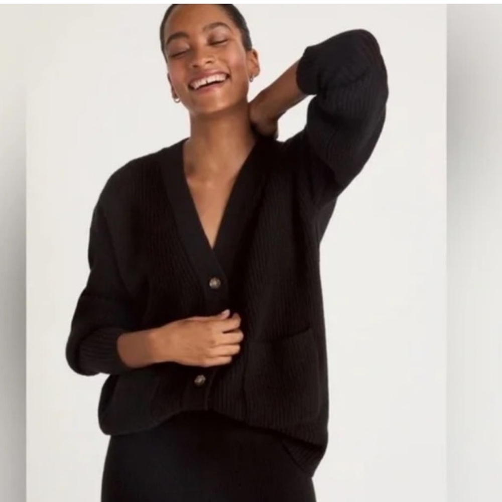 Wesley Black 💯 Cashmere Cardigan Sweater XS